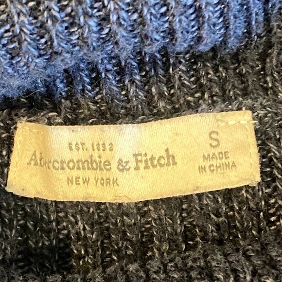 Abercrombie & Fitch Sleeveless Ribbed Knit Turtleneck Sweater S Blue #223N - Picture 5 of 8